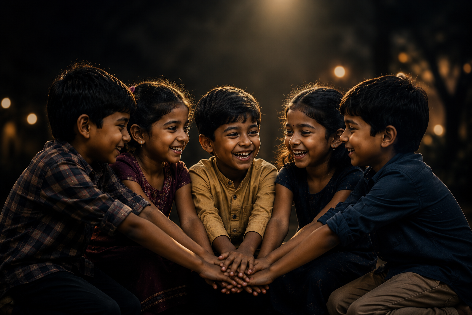 மகிழ்ச்சியாக இருக்கும் சிறுவர்கள்